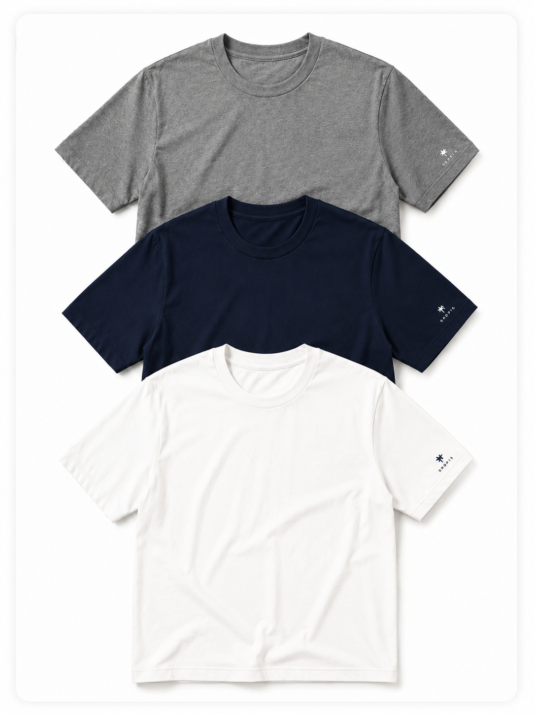 🔥 Kit com 3 Camisetas Premium (Cinza + Preto +Branco)⚡Frete Grátis