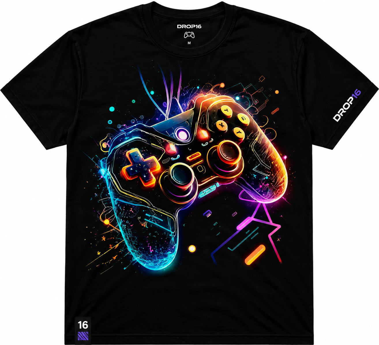 Camiseta Gamer Neon Controller