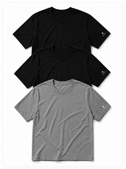 Kit Essentials (Preto + Preto + Cinza)