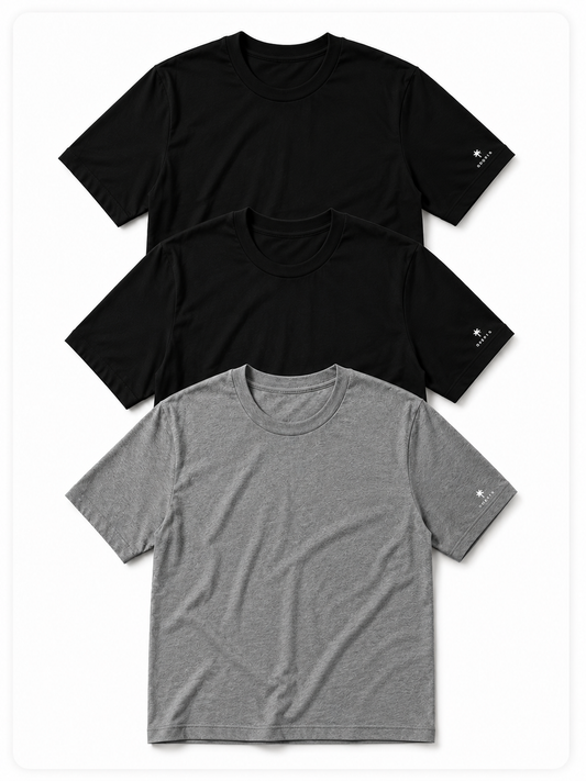 Kit Essentials (Preto + Preto + Cinza)