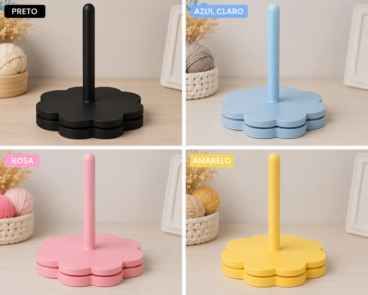 Suporte Giratório para Crochê – Seu Novelo Sempre no Lugar | Frete Grátis