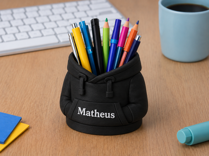 Porta Caneta Moletom Personalizado [FRETE GRÁTIS]