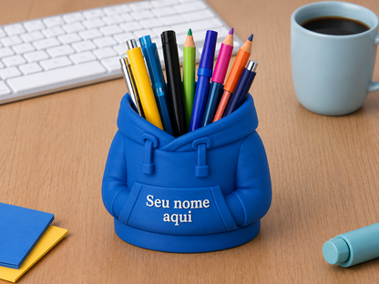 Porta Caneta Moletom Personalizado [FRETE GRÁTIS]