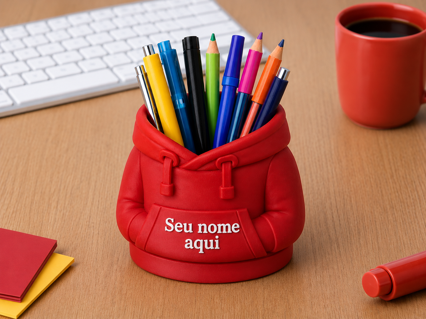 Porta Caneta Moletom Personalizado [FRETE GRÁTIS]