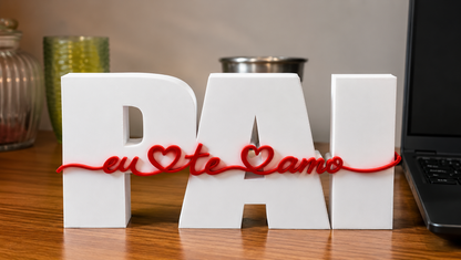 Presente Criativo para o Dia dos Pais | Escultura "Pai, Eu Te Amo"