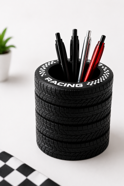 Porta-Caneta Pneus Racing — Frete Grátis