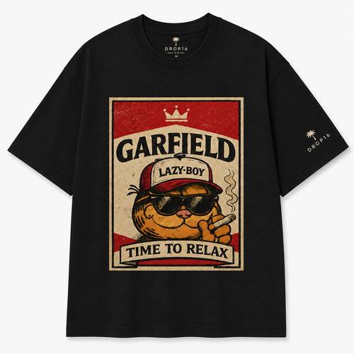 🔥 Camiseta Garfield Retrô Premium ⚡Frete Grátis para Todo Brasil