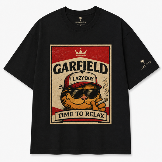 🔥 Camiseta Garfield Retrô Premium ⚡Frete Grátis para Todo Brasil
