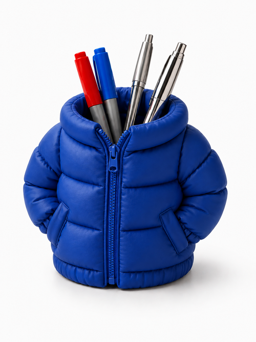 Porta-Caneta Jaqueta 3D | Organizador Criativo para Mesa | Frete Grátis