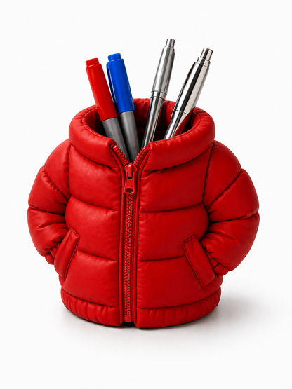 Porta-Caneta Jaqueta 3D | Organizador Criativo para Mesa | Frete Grátis
