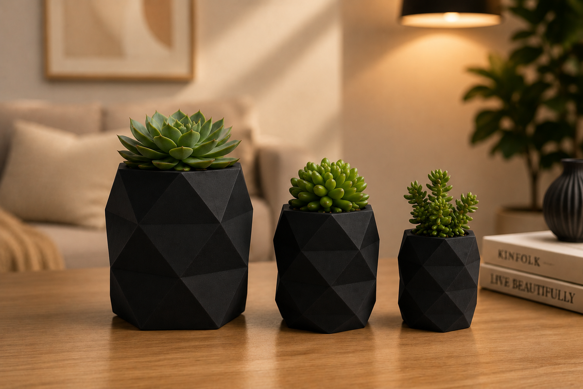 Kit Decorativo Lurea Diamond | 3 Vasos Premium [Frete Grátis]