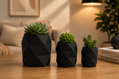 Kit Decorativo Lurea Diamond | 3 Vasos Premium [Frete Grátis]