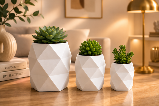 Kit Decorativo Lurea Diamond | 3 Vasos Premium [Frete Grátis]