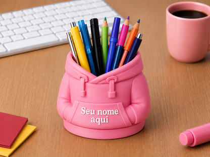 Porta Caneta Moletom Personalizado [FRETE GRÁTIS]