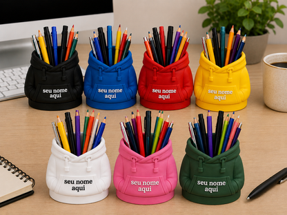 Porta Caneta Moletom Personalizado [FRETE GRÁTIS]