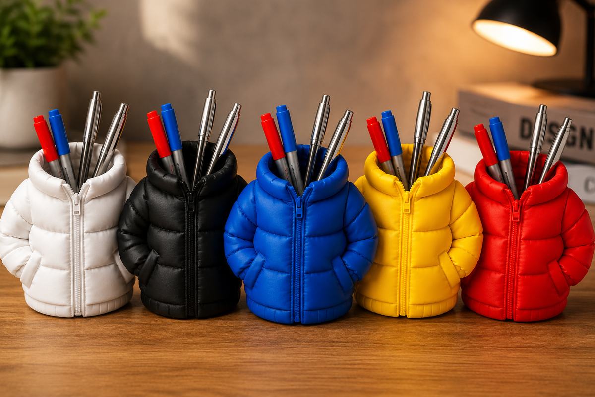 Porta-Caneta Jaqueta 3D | Organizador Criativo para Mesa | Frete Grátis