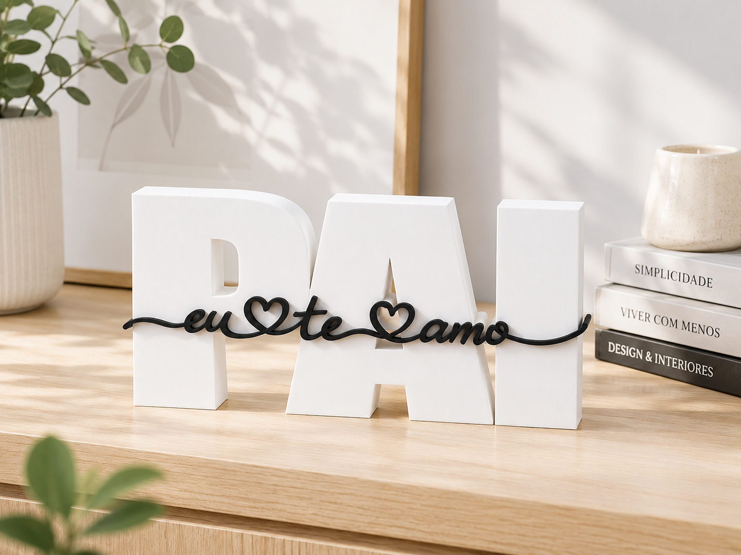 Presente Criativo para o Dia dos Pais | Escultura "Pai, Eu Te Amo"
