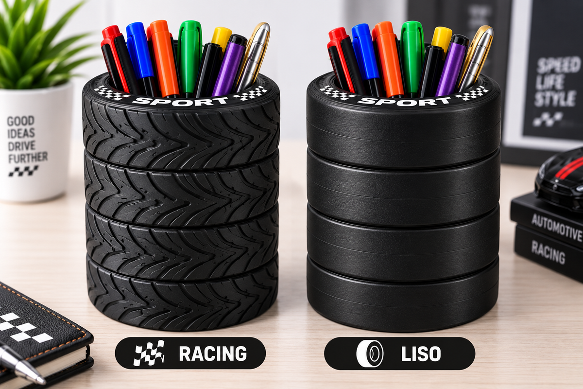 Porta-Caneta Pneus Racing — Frete Grátis