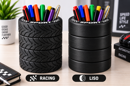 Porta-Caneta Pneus Racing — Frete Grátis