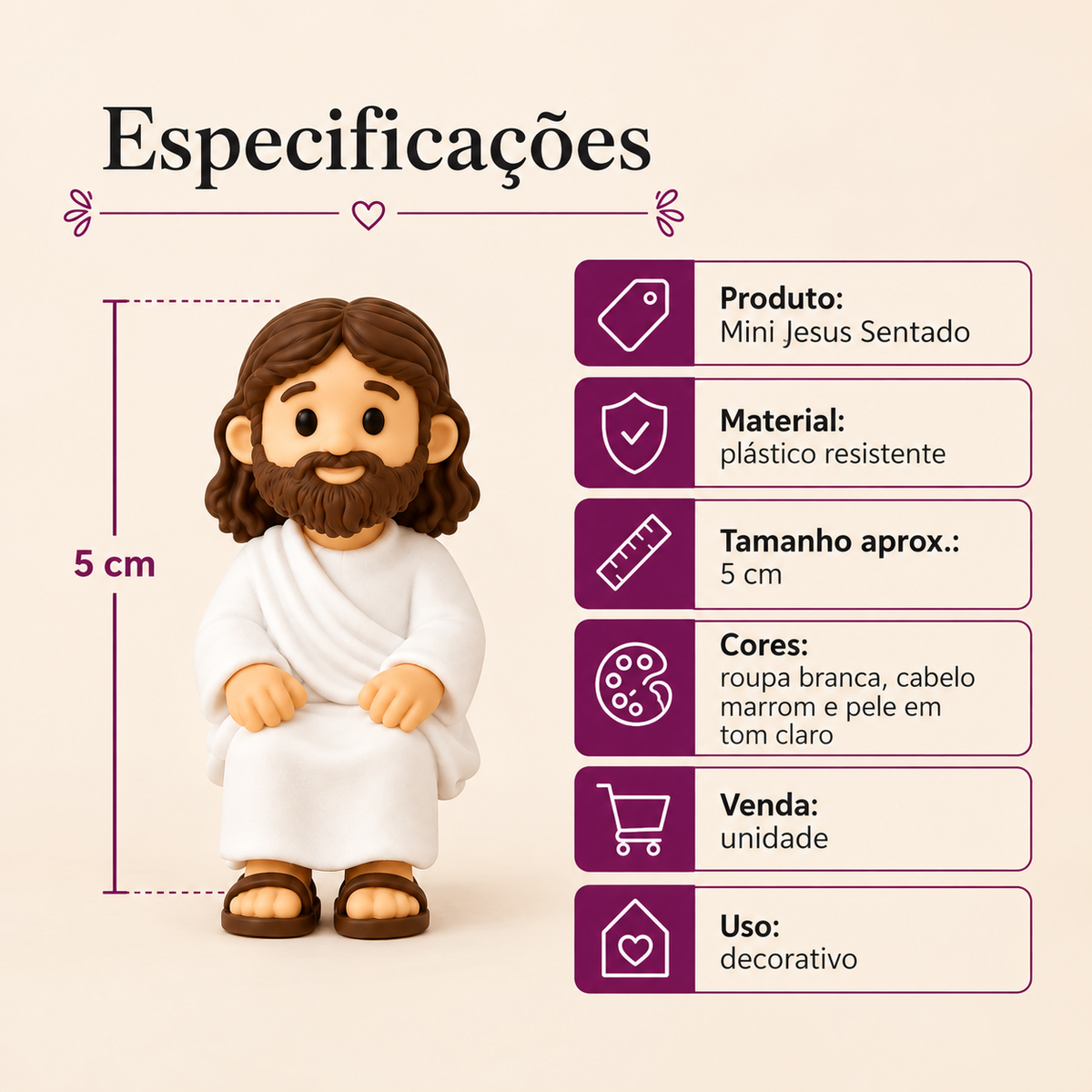 Mini Jesus Cristo Sentado